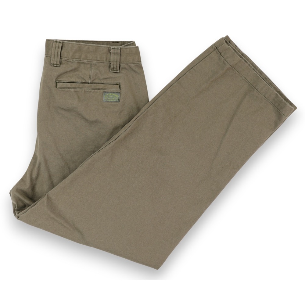 Outerknown Parking Lot Pant Chino Mens 33x29 Olive Green Organic Cotton Twill